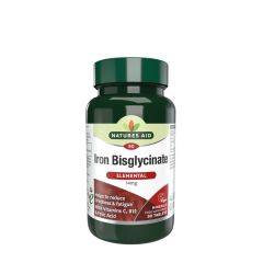 Vas-biszglicinát, Natures Aid Iron Bisglycinate, 90 tabletta