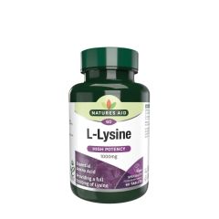 L-lizin 1000 mg, Natures Aid L-Lysine 1000 mg, 60 tabletta