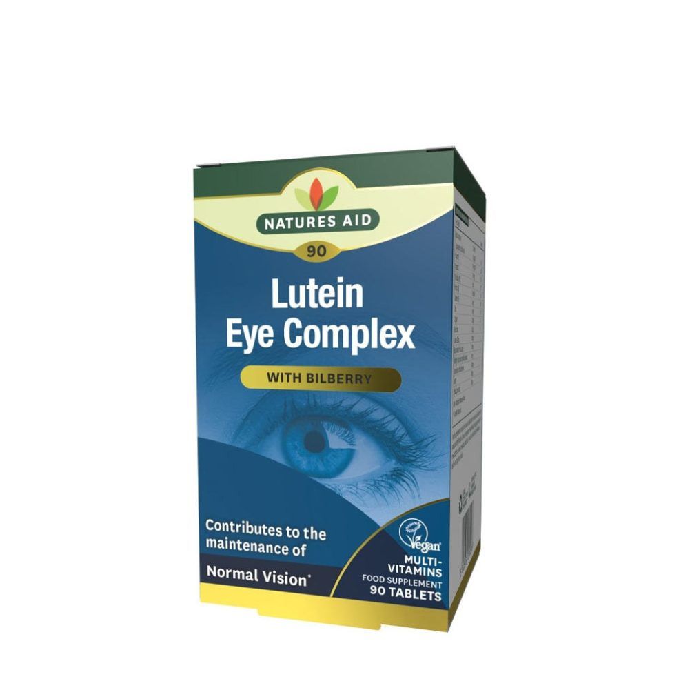 Lutein-komplex, Natures Aid Lutein Eye Complex, 90 tabletta
