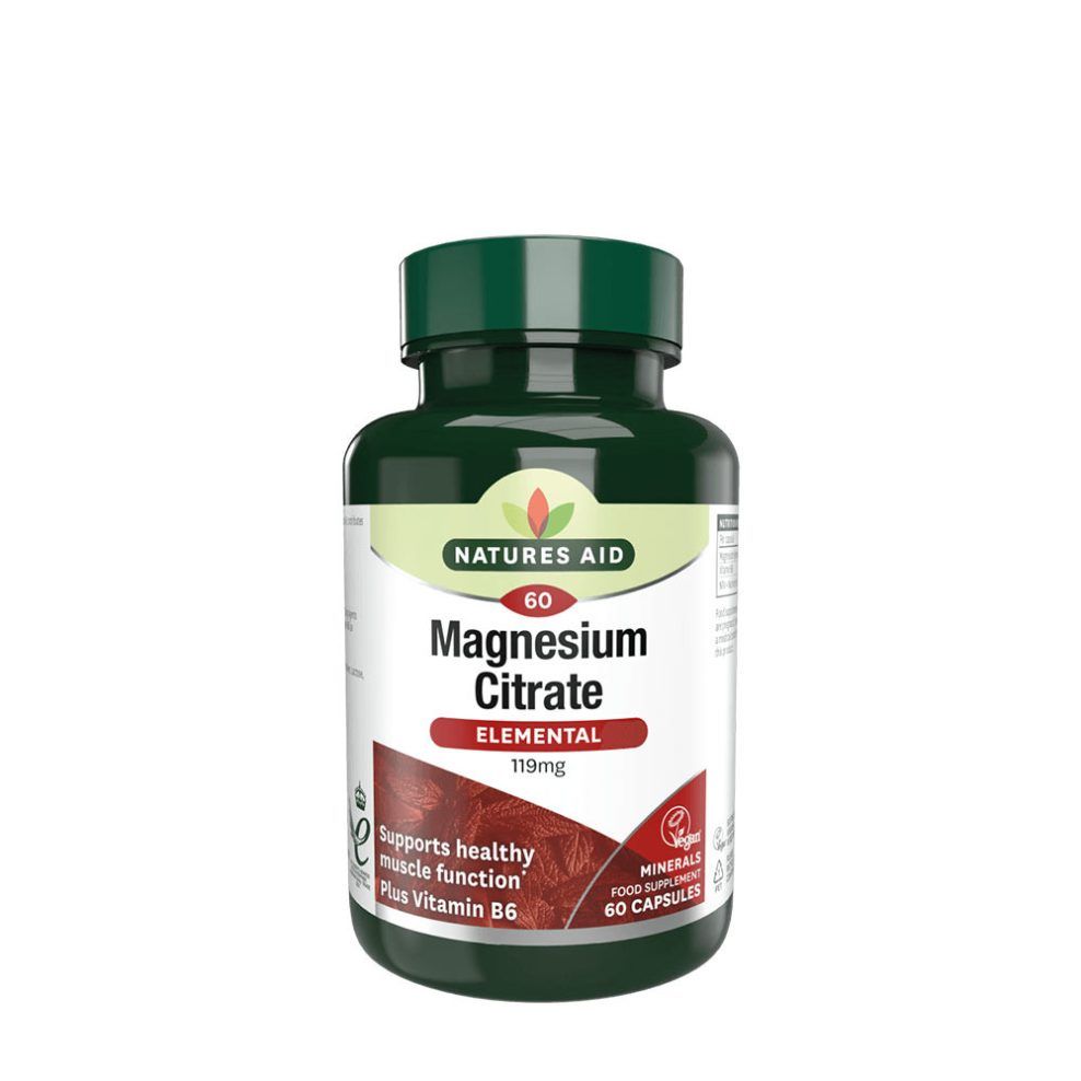 Magnézium-citrát, Natures Aid Magnesium Citrate, 60 kapszula