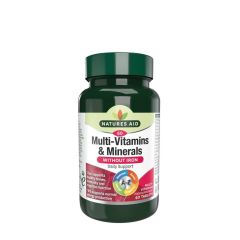 Multivitamin és ásványi anyagok vas nélkül, Natures Aid Multi-Vitamins & Minerals (without Iron), 60 tabletta
