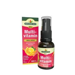 Napi multivitamin szájpermet, Natures Aid Multivitamin Daily Oral Spray, 30 ml, citrom-narancs íz