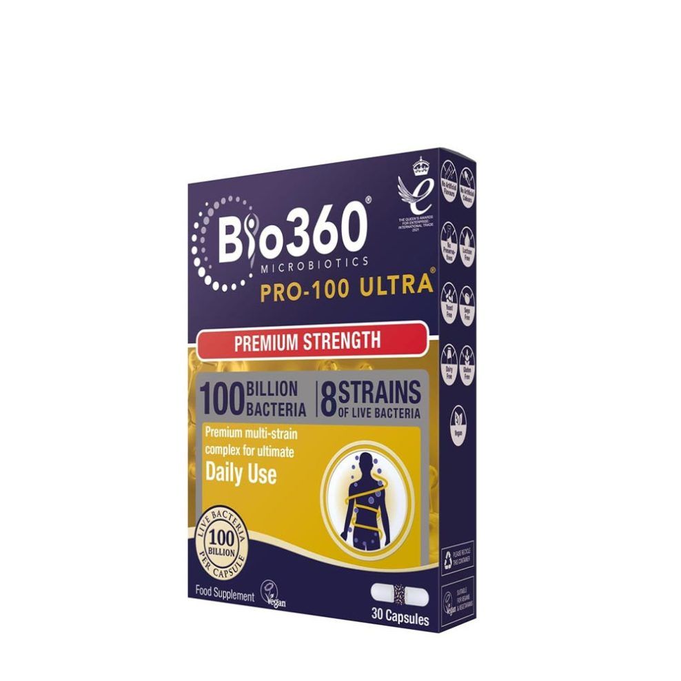 Probiotikum 100 milliárd baktériummal, Natures Aid Pro-100 ULTRA (100 Billion Bacteria), 30 kapszula
