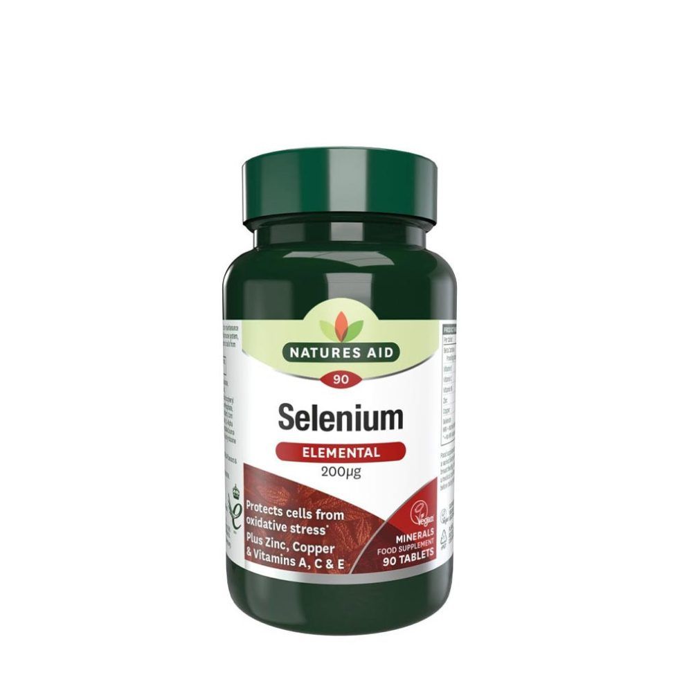 Szelén 200 µg, Natures Aid Selenium 200 mcg, 90 tabletta