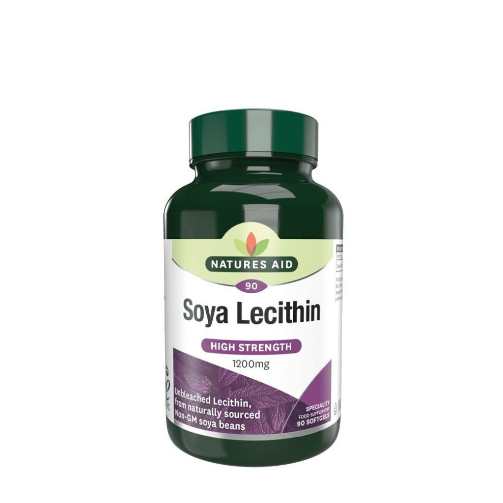 Szójalecitin 1200 mg, Natures Aid Soya Lecithin 1200 mg, 90 lágykapszula