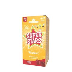 C-vitamin cseresznye ízű, Natures Aid Super Stars Vitamin C - Cherry Flavor, 60 rágótabletta
