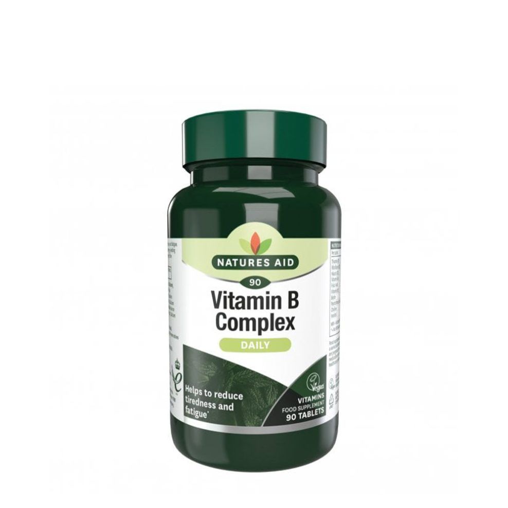 B-vitamin-komplex, Natures Aid Vitamin B Complex, 90 tabletta
