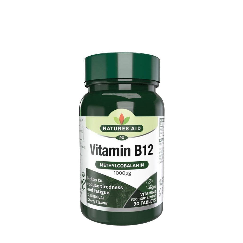 B12-vitamin, Natures Aid Vitamin B12, 90 tabletta