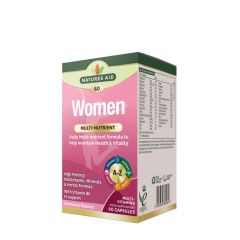 Női multivitamin és ásványi anyagok, Natures Aid Women's Multi-Vitamins & Minerals, 60 kapszula