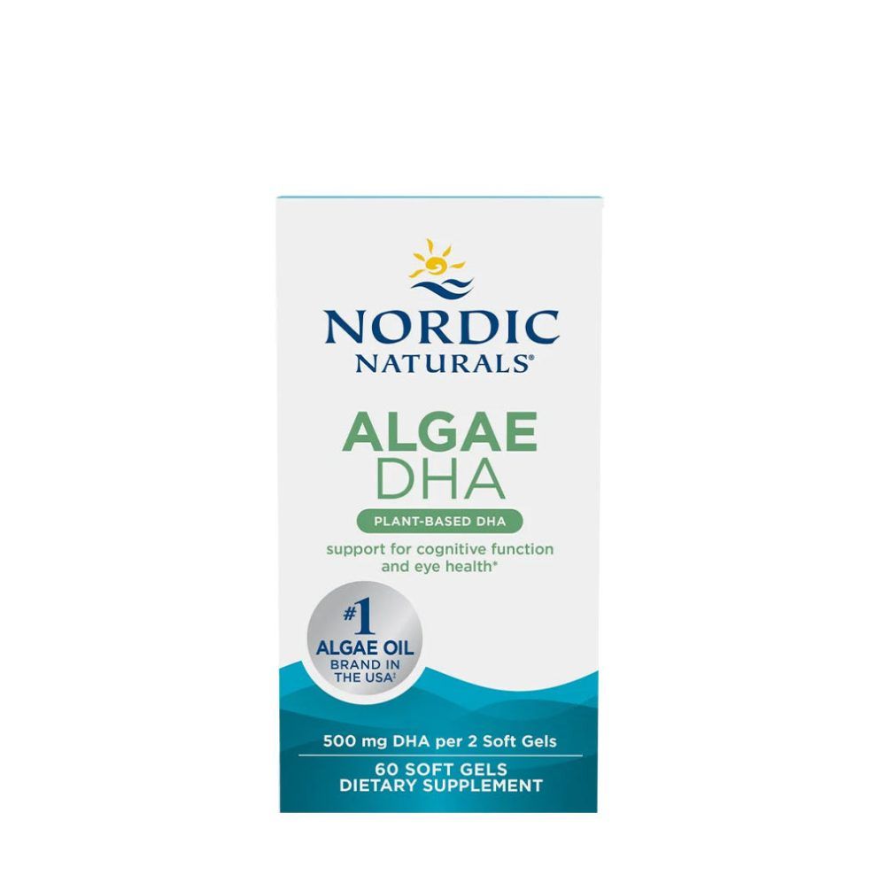 Algából származó DHA, Nordic Naturals Algae DHA, 60 lágykapszula