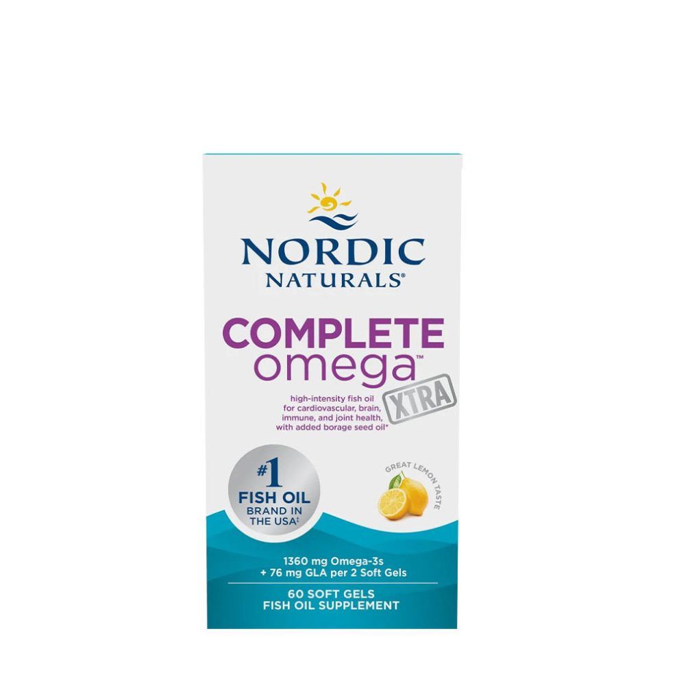 Omega-3 halolaj, Nordic Naturals Complete Omega Xtra, 60 lágykapszula, citrom íz