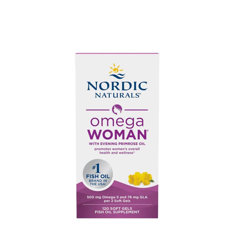 Női omega-3, Nordic Naturals Omega Woman, 120 lágykapszula, citrom íz