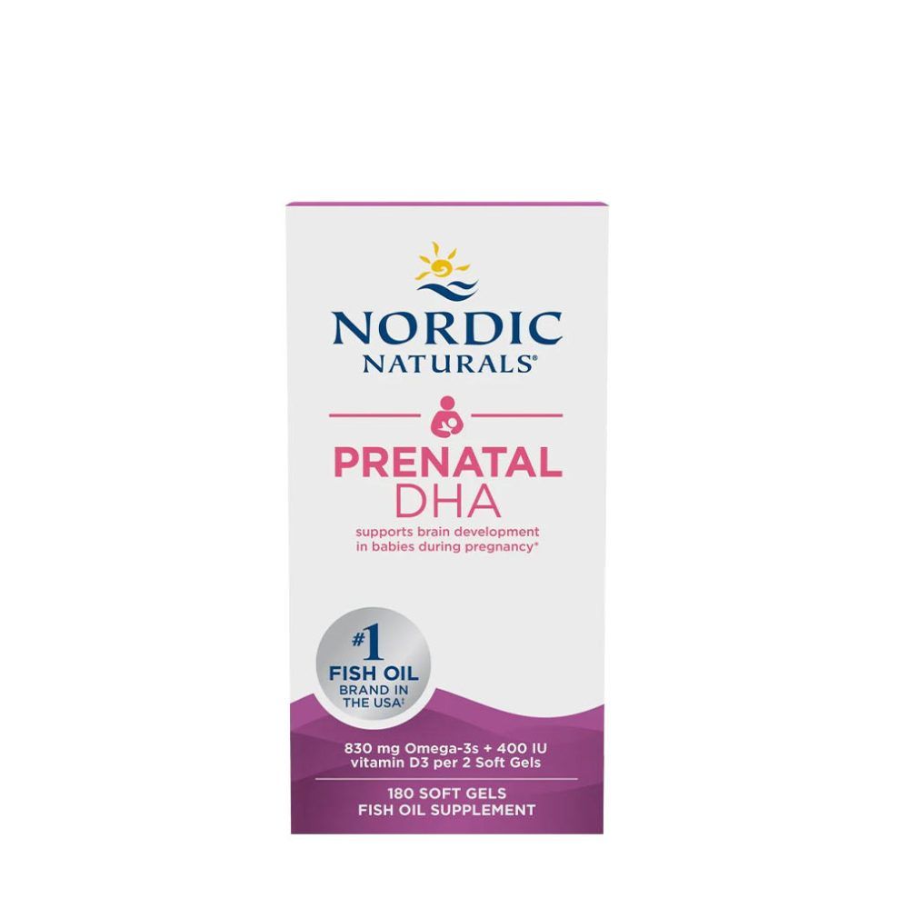 Várandósvitamin DHA-val, Nordic Naturals Prenatal DHA, 180 lágykapszula