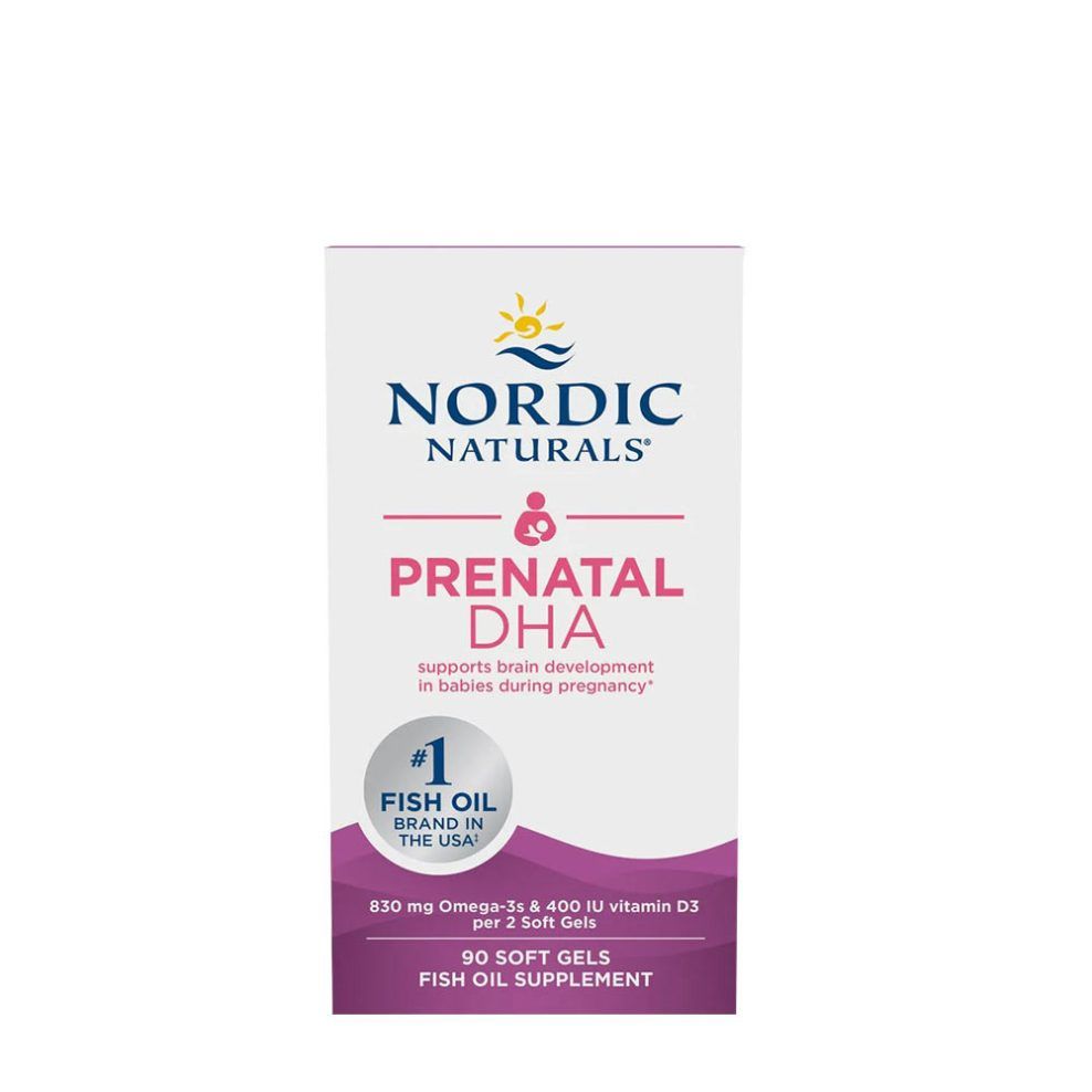 Várandósvitamin DHA-val, Nordic Naturals Prenatal DHA, 90 lágykapszula