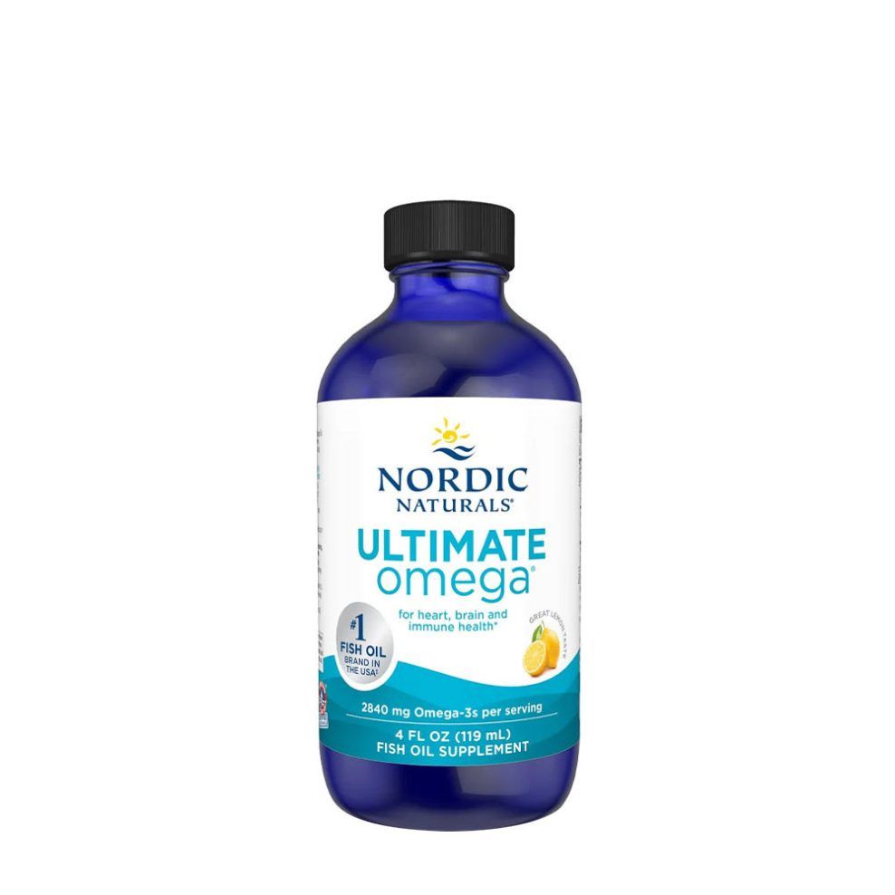 Omega-3 halolaj, Nordic Naturals Ultimate Omega, 119 ml, citrom íz