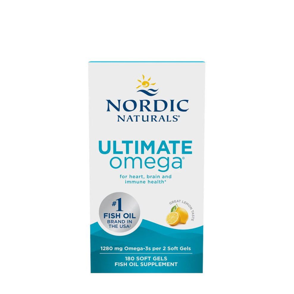Omega-3 halolaj, Nordic Naturals Ultimate Omega, 180 lágykapszula, citrom íz