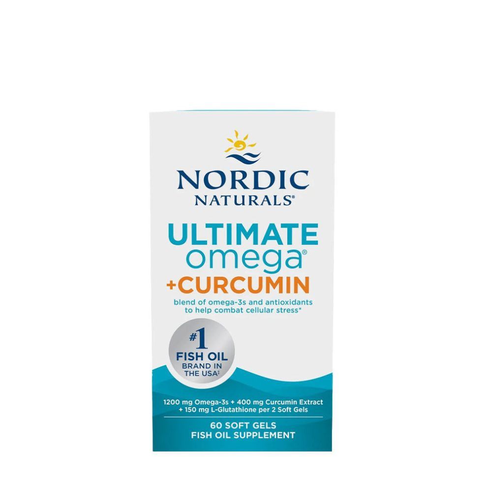 Omega-3 halolaj kurkumával, Nordic Naturals Ultimate Omega + Curcumin, 60 lágykapszula