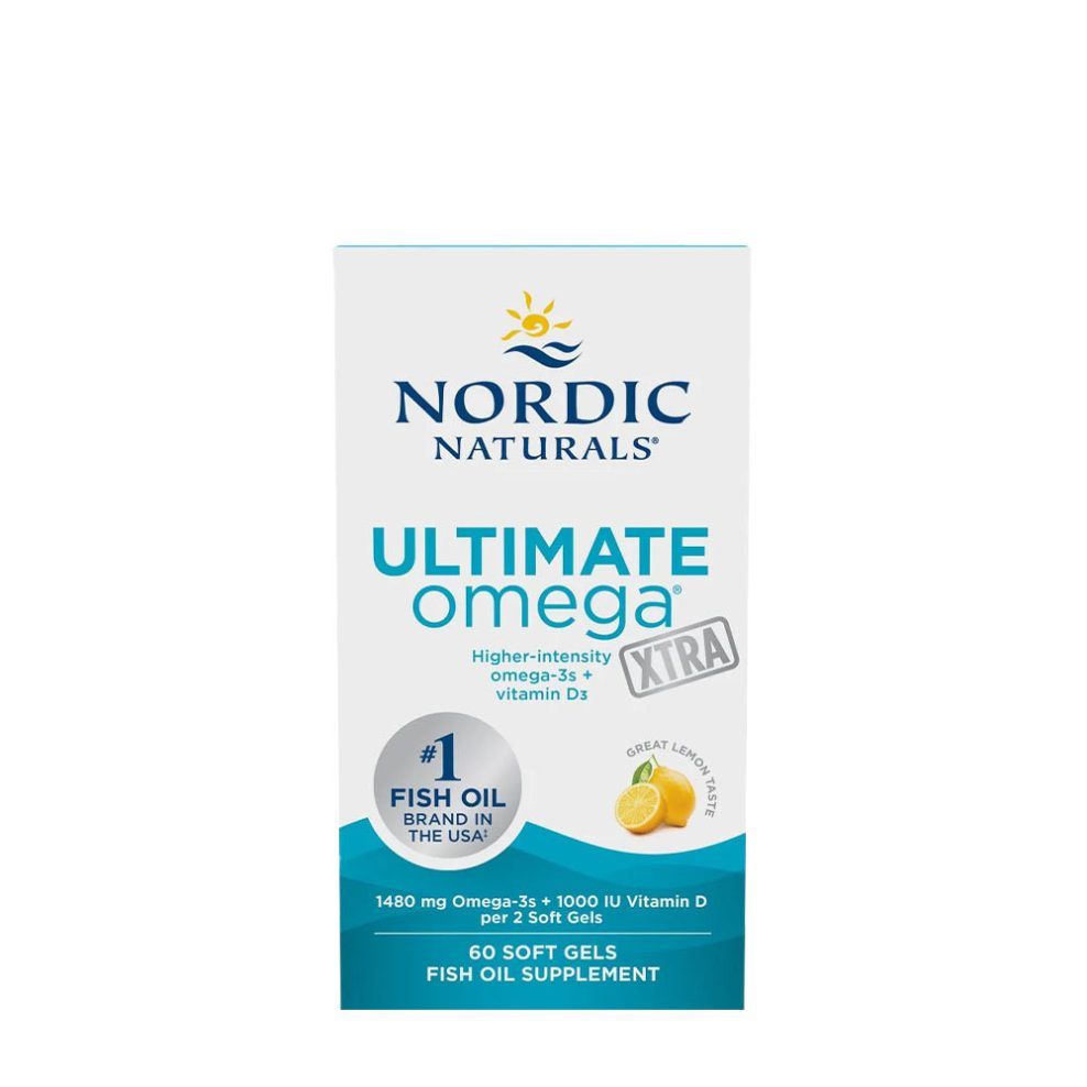 Omega-3 zsírsavak, Nordic Naturals Ultimate Omega Xtra, 60 lágykapszula, citrom íz