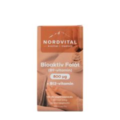 Aktív folát (B9-vitamin) 800 µg, Nordvital Bioactive Folate (Vitamin B9) 800 mcg, 60 kapszula