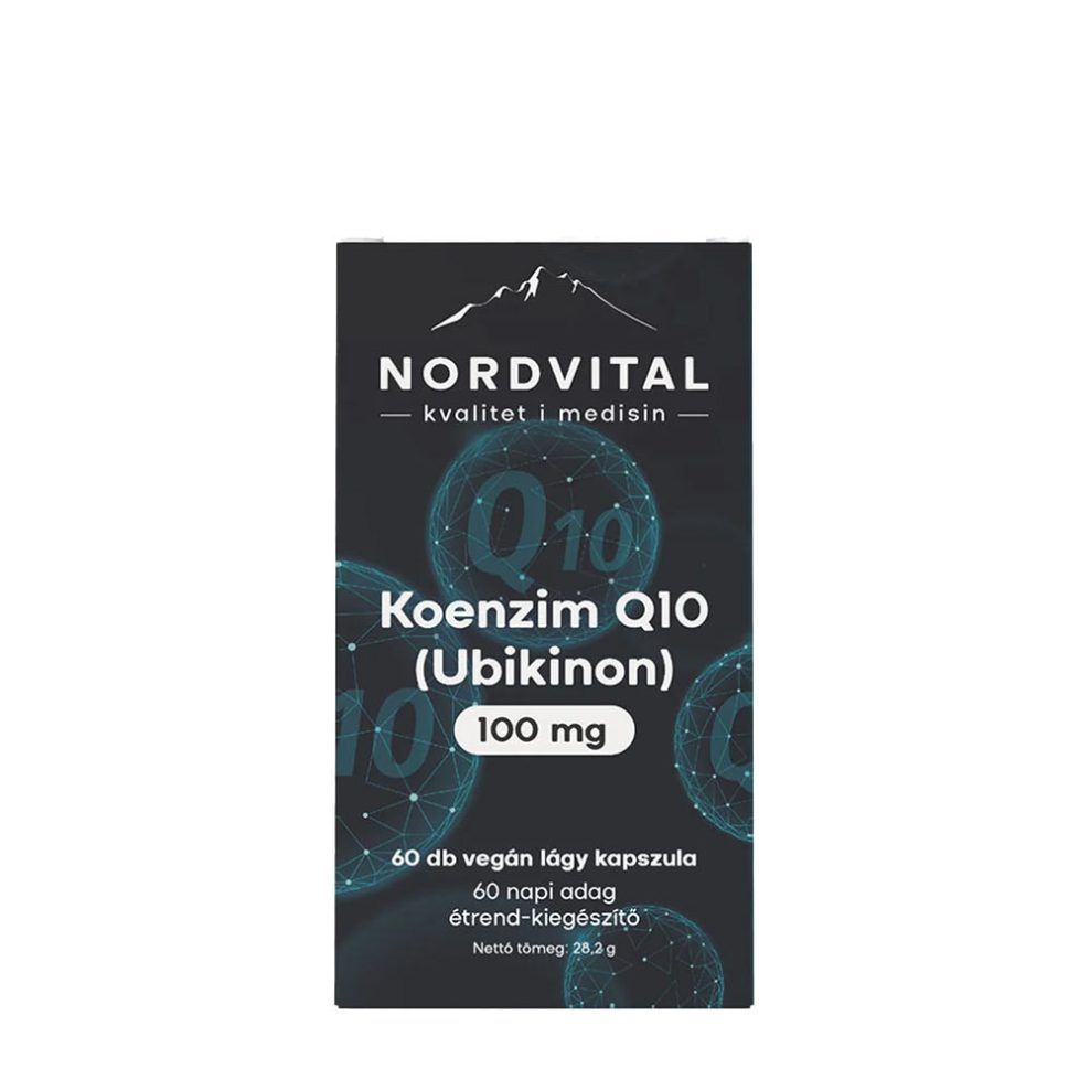 Q10 koenzim (ubikinon), Nordvital Coenzyme Q10 (Ubiquinone), 60 lágykapszula