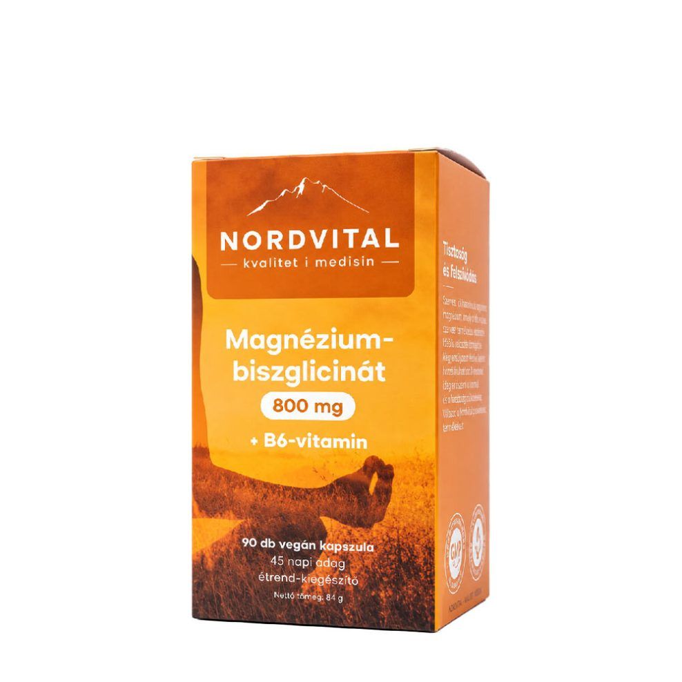 Magnézium-biszglicinát, Nordvital Magnesium Bisglycinate, 90 kapszula