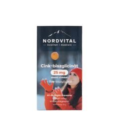 Cink-biszglicinát rézzel, Nordvital Zinc Bisglycinate + Copper, 60 kapszula
