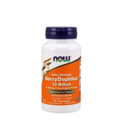 Extra erős probiotikum 10 milliárd CFU, Now Foods BerryDophilus™ Extra Strength 10 Billion, 50 rágótabletta