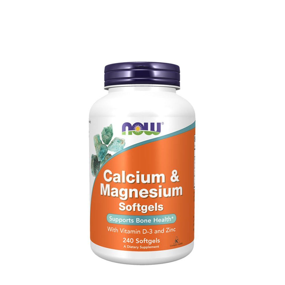 Kalcium és magnézium, Now Foods Calcium & Magnesium, 240 lágykapszula