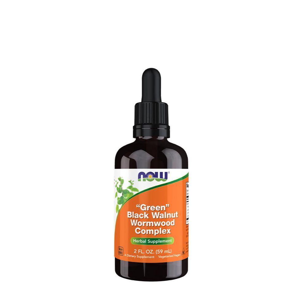 Friss zöld feketedió-kivonat, Now Foods Fresh Green Black Walnut Extract Liquid, 59 ml