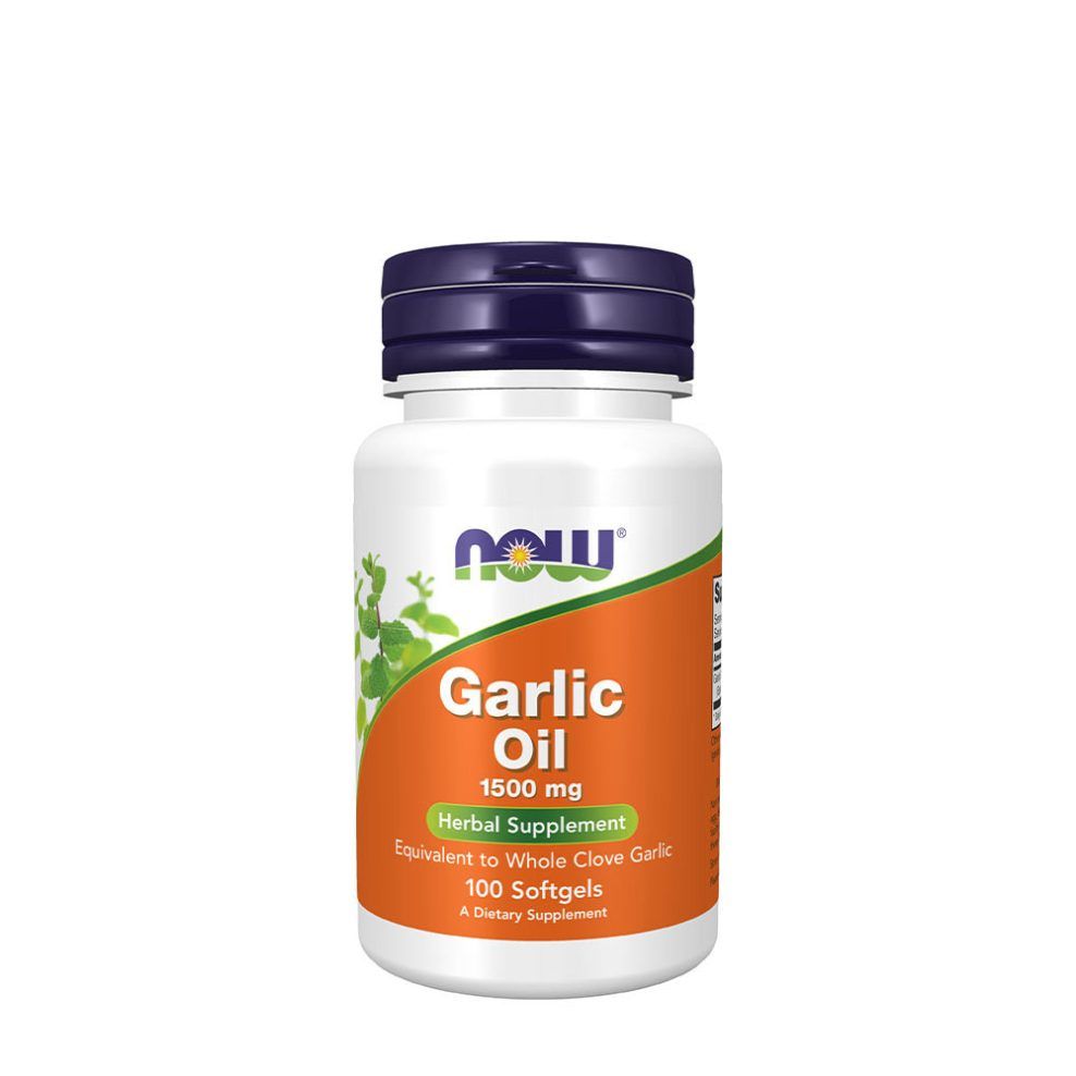 Fokhagymaolaj 1500 mg, Now Foods Garlic Oil 1500 mg, 100 lágykapszula