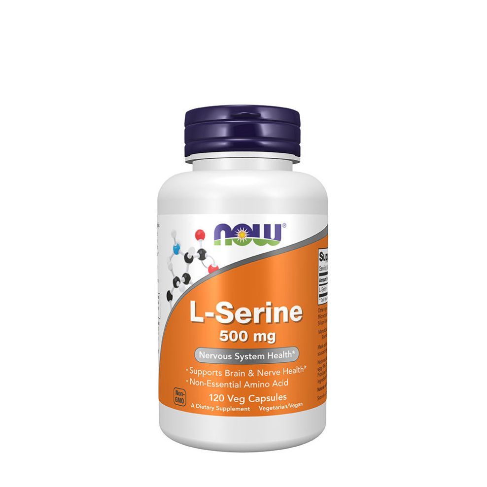 L-szerin 500 mg, Now Foods L-Serine 500 mg, 120 kapszula