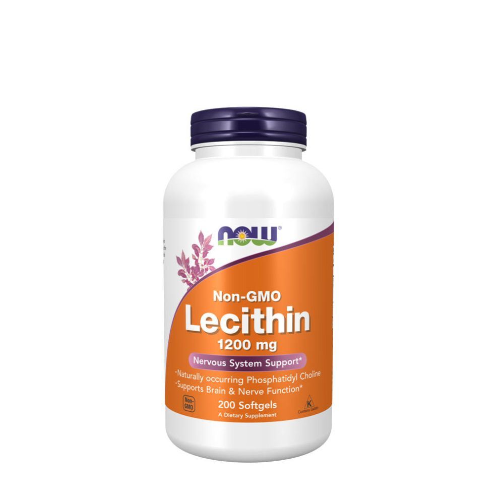 Lecitin 1200 mg, Now Foods Lecithin 1200 mg, 200 lágykapszula