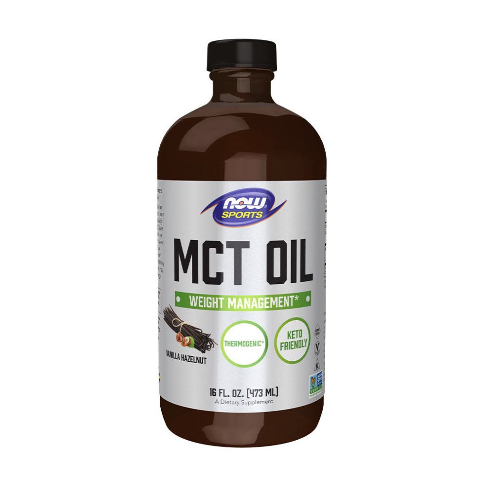 MCT-olaj, Now Foods MCT Oil, 473 ml, vaníliás-mogyorós íz
