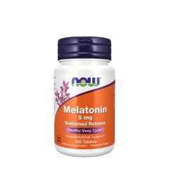 Elhúzódó felszabadulású melatonin 5 mg, Now Foods Melatonin 5 mg Sustained Release, 120 tabletta
