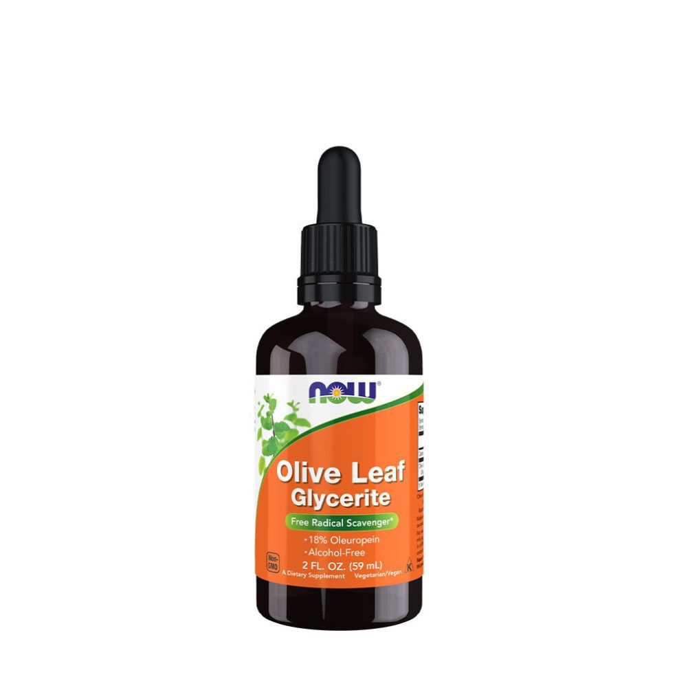 Olajfalevél-kivonat glicerinben, Now Foods Olive Leaf Glycerite 18% Liquid, 59 ml