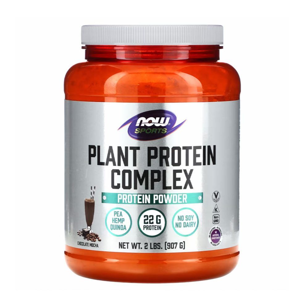 Növényi fehérjekomplex, Now Foods Plant Protein Complex, 907 g, csokoládés-mokkás íz