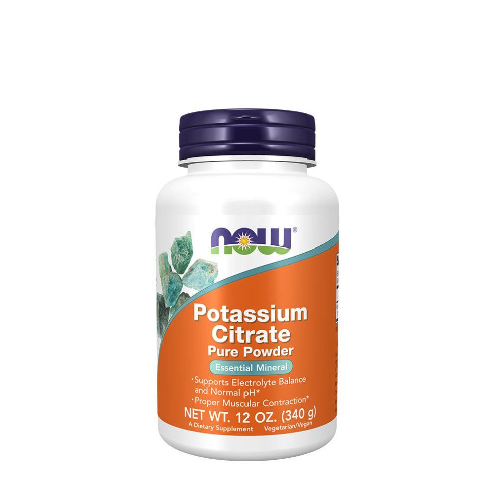 Kálium-citrát por, Now Foods Potassium Citrate Powder, 354 ml