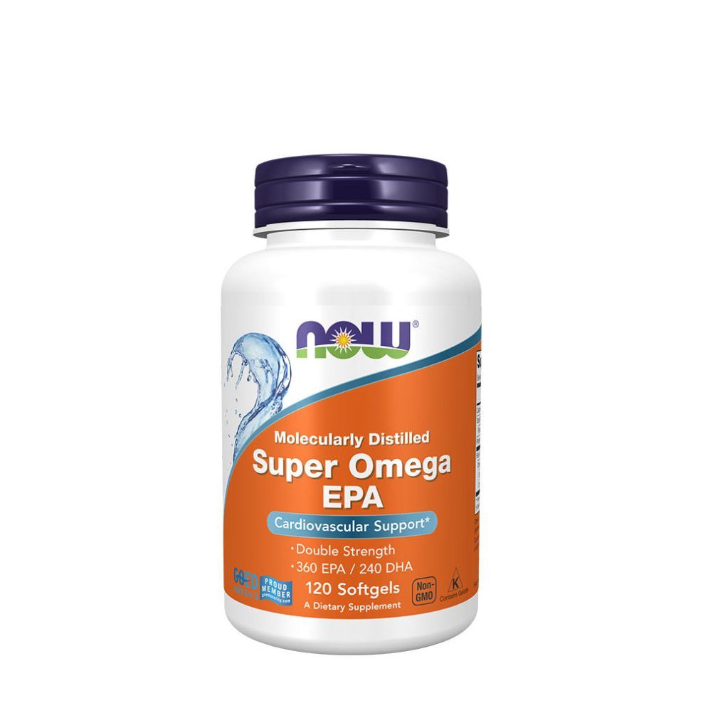 Omega-3 EPA koncentrátum, Now Foods Super Omega EPA, Double Strength, 120 lágykapszula