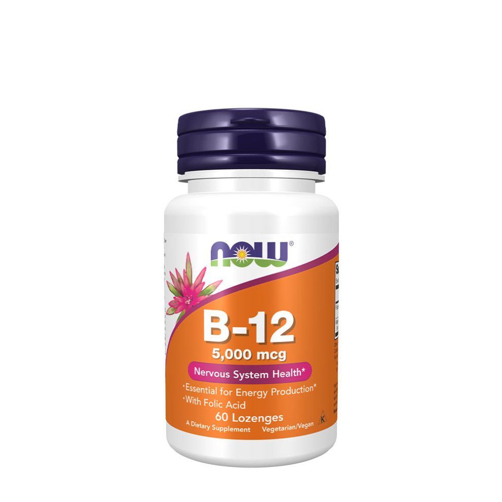 B12-vitamin 5000 mcg, Now Foods Vitamin B-12 5000 mcg, 60 szopogató tabletta