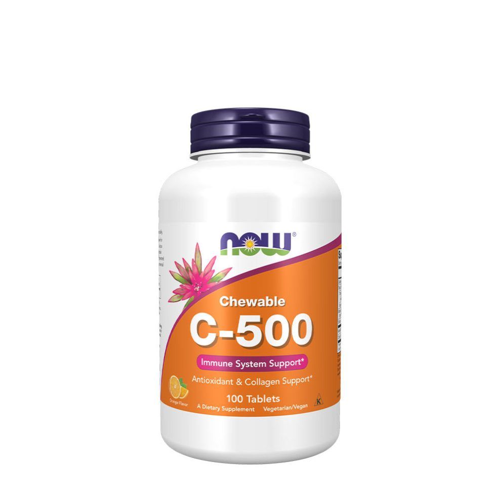 C-vitamin 500 mg rágótabletta, Now Foods Vitamin C-500 Chewable, 100 szopogató tabletta