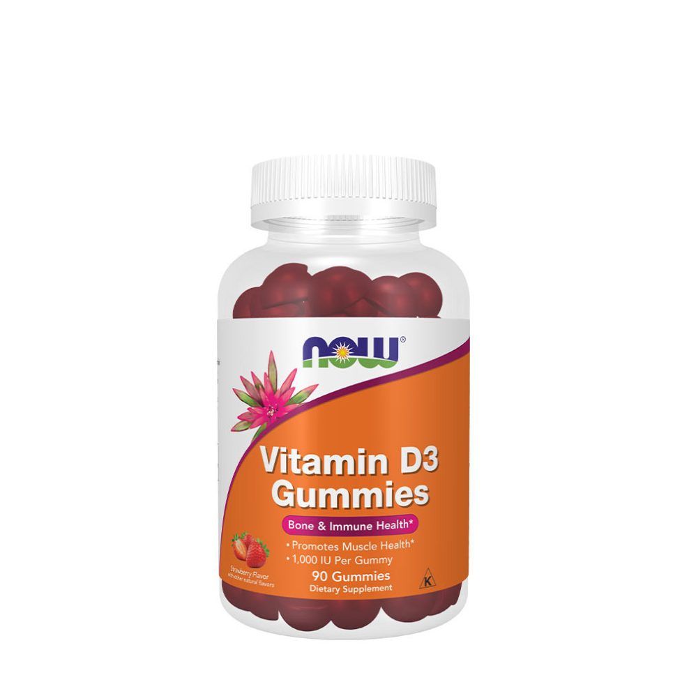 D3-vitamin gumicukor, Now Foods Vitamin D3 Gummies, 90 gumicukor, eper íz