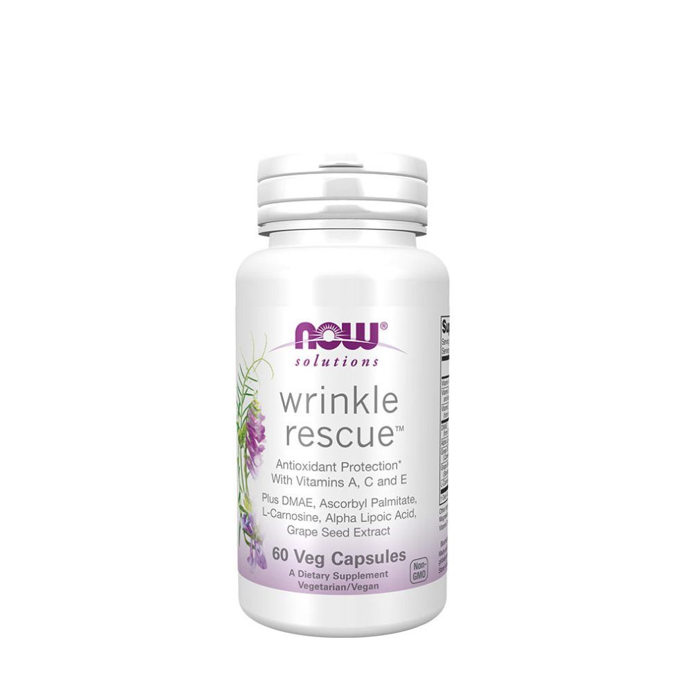 Ránctalanító növényi kapszula, Now Foods Wrinkle Rescue™ Veg Capsules, 60 kapszula