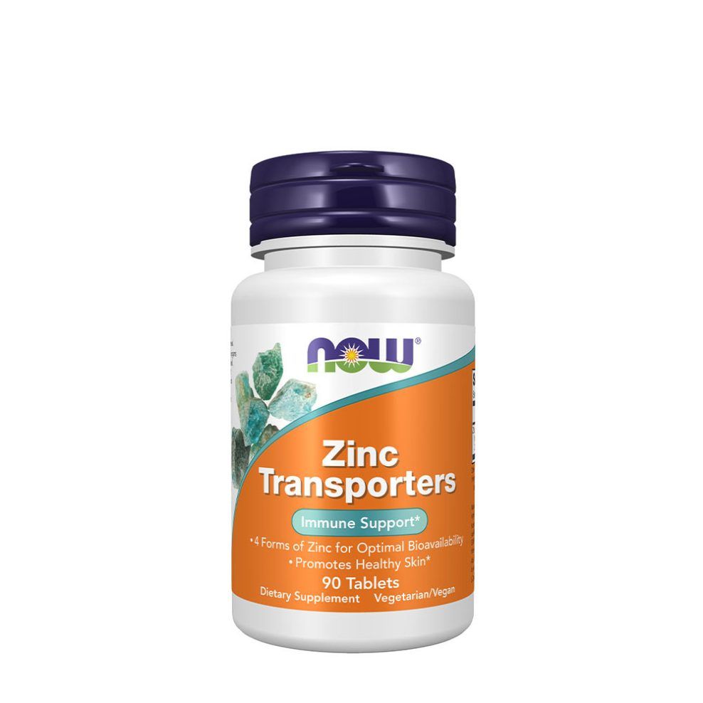 Cink 22 mg, Now Foods Zinc Transporters 22mg, 90 tabletta