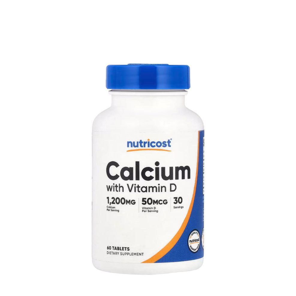 Kalcium D3-vitaminnal, Nutricost Calcium (with Vitamin D3), 60 tabletta