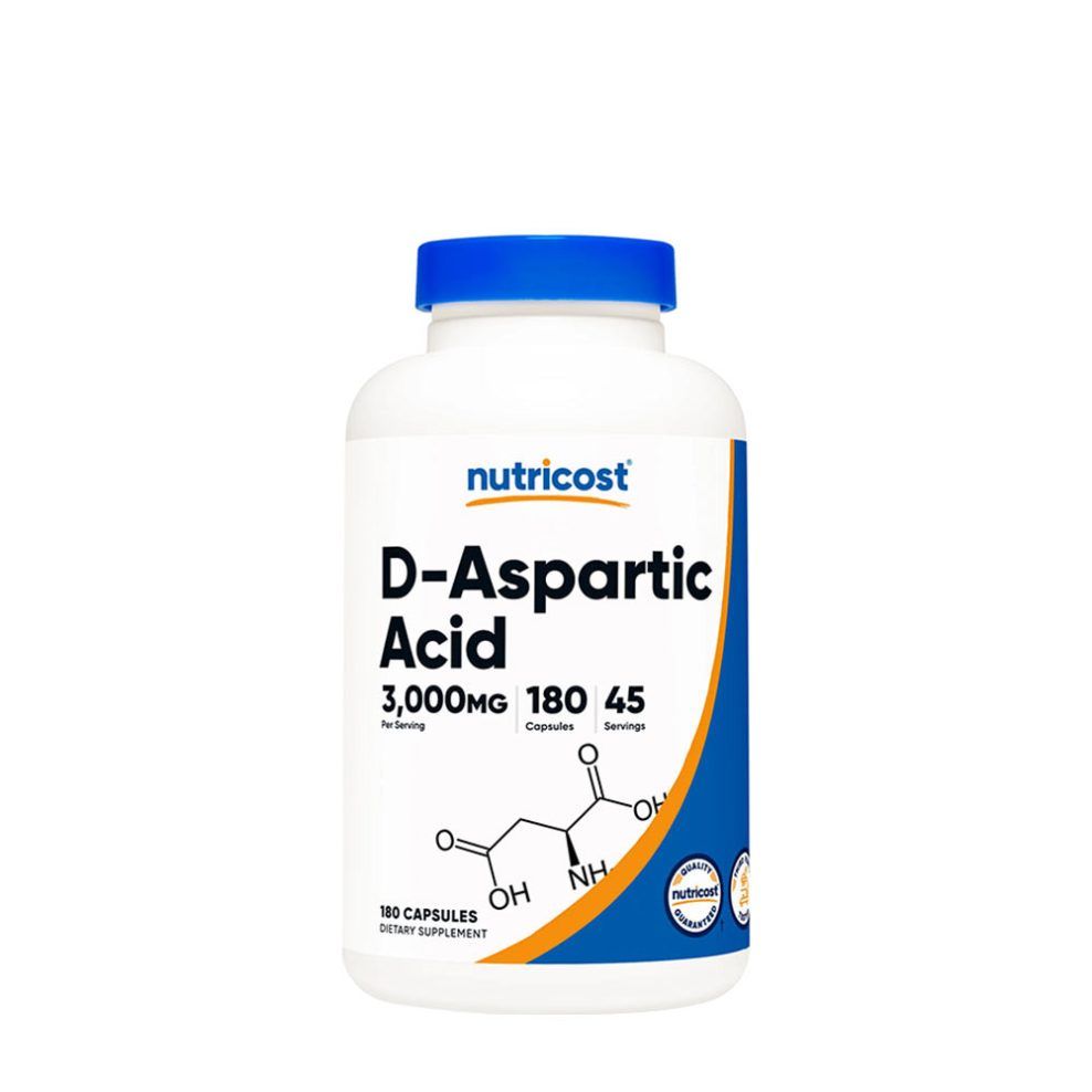D-aszparaginsav, Nutricost D-Aspartic Acid Capsules, 180 kapszula