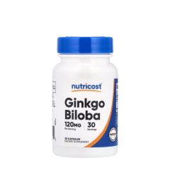 Ginkgo biloba kivonat, Nutricost Ginkgo Biloba, 30 kapszula