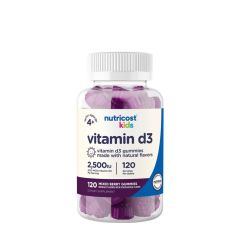 D3-vitamin gumivitamin gyerekeknek, Nutricost Kids Vitamin D3 Gummies, 120 gumicukor, vegyes bogyós gyümölcs íz
