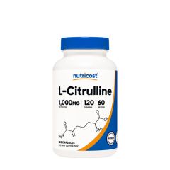 L-citrullin 1000 mg, Nutricost L-Citrulline Capsules 1000 mg, 120 kapszula