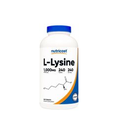 L-lizin, Nutricost L-Lysine Tablets, 240 tabletta
