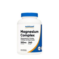 Magnézium-komplex 500 mg, Nutricost Magnesium Complex 500 mg, 240 kapszula